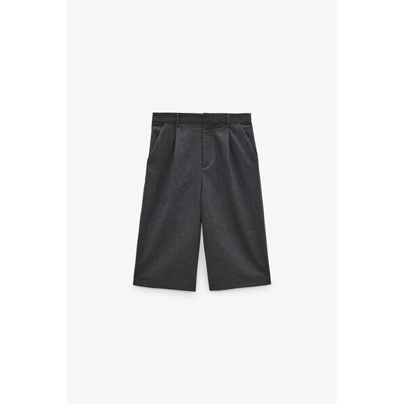 Zara Gray Pinstriped Bermuda Shorts (NWT) - Picture 4 of 7